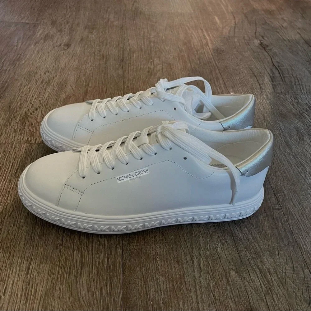 Michael Kors Sneakers Leather EUC Sz 6 White - Picture 9 of 12